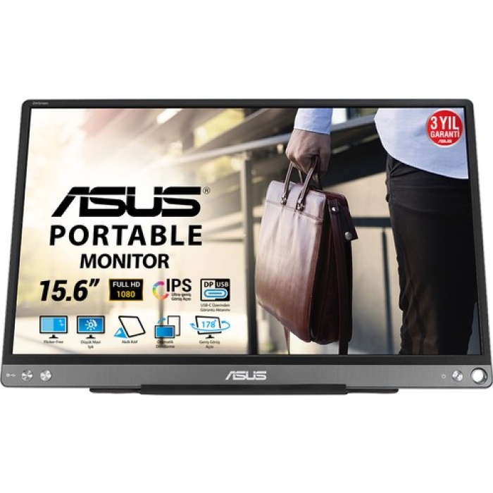 Asus 15.6 ZenScreen MB16ACE 75Hz 5ms (Type-C) Full HD IPS Taşınabilir Monitör