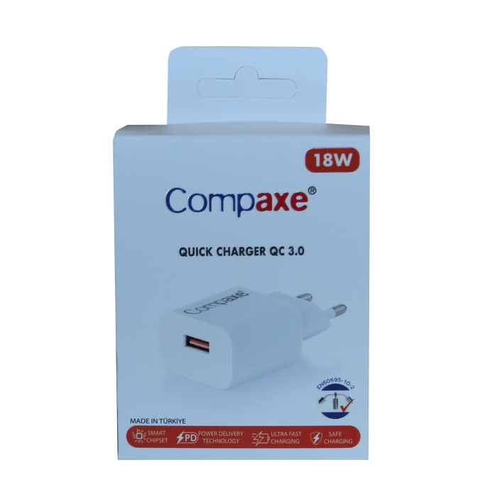 Compaxe CTA-150QC QC 3.0 18W Usb Ev Şarj Kafa