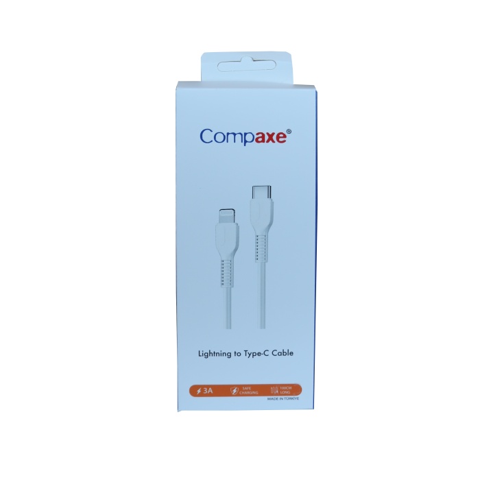 Compaxe CTK-BLT Usb 3.0 1mt 3A Lightning To Type-C Şarj Kablosu