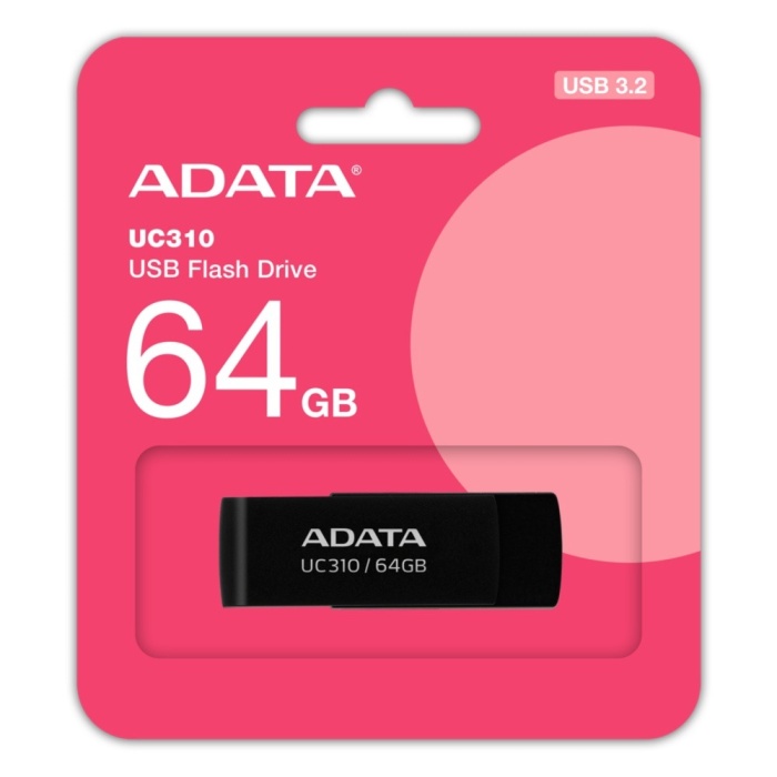 Adata UC310-64GB 64GB USB3.2 Gen1 Black Flash Bellek