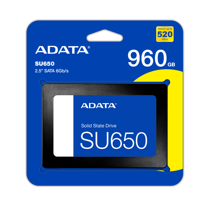 Adata 960GB 2.5 SU650 520-450MB-s ASU650SS-960GT-R Ssd Harddisk