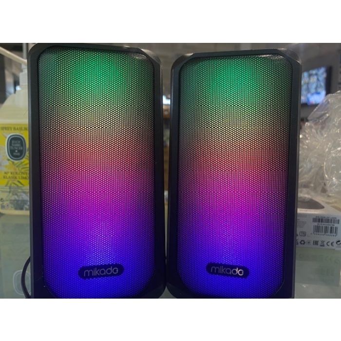 Mikado MD-356 2.0 5Wx2CH RGB Ledli Siyah USB Multimedia Oyuncu Speaker Hoparlör