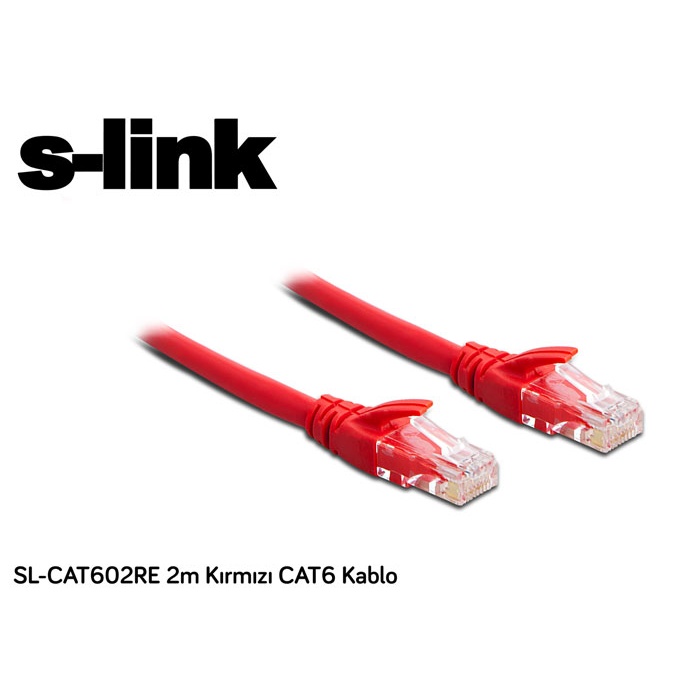 S-link SL-CAT602RE 2m Kırmızı CAT6 Kablo