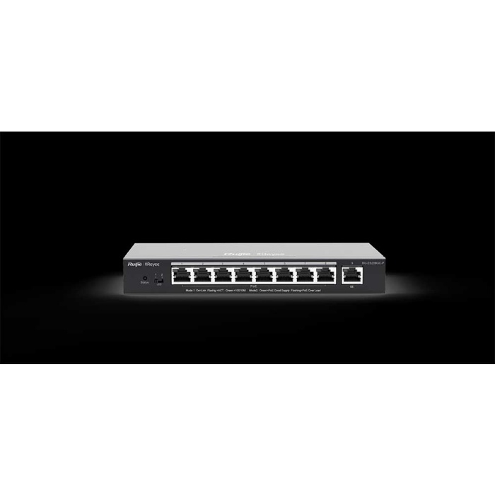 Ruijie-Reyee RG-ES209GC-P 8 Port POE+ 10-100-1000Mbps+1Port 10-100-1000Mbps Yönetilebilir Çelik 120W