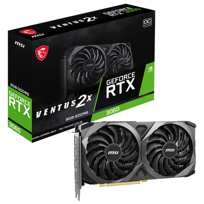 Msi GeForce RTX3060 Ventus 2X 8G OC 8GB GDDR6 128Bit DX12 Gaming (Oyuncu) Ekran Kartı