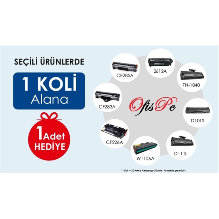 OfisPc Hp CE278A-CB435A-CB436A-CE285A Muadil Unıversal Toner P1005-P1505-P1102-P1212- 1koli 20adet