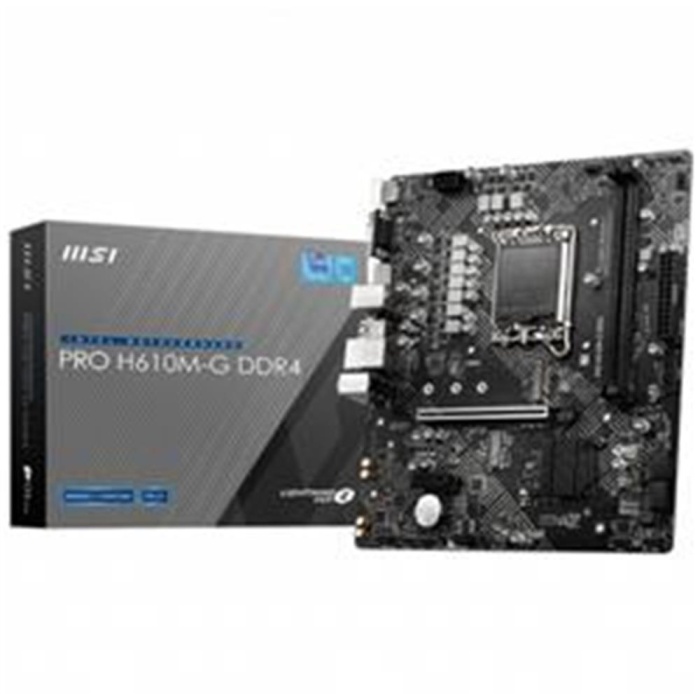 MSI PRO H610M-G DDR4 SOKET 1700 DDR4 3200(OC) PCI-E GEN 4 M.2 USB3.2 1X 1G LAN MATX  ANAKART