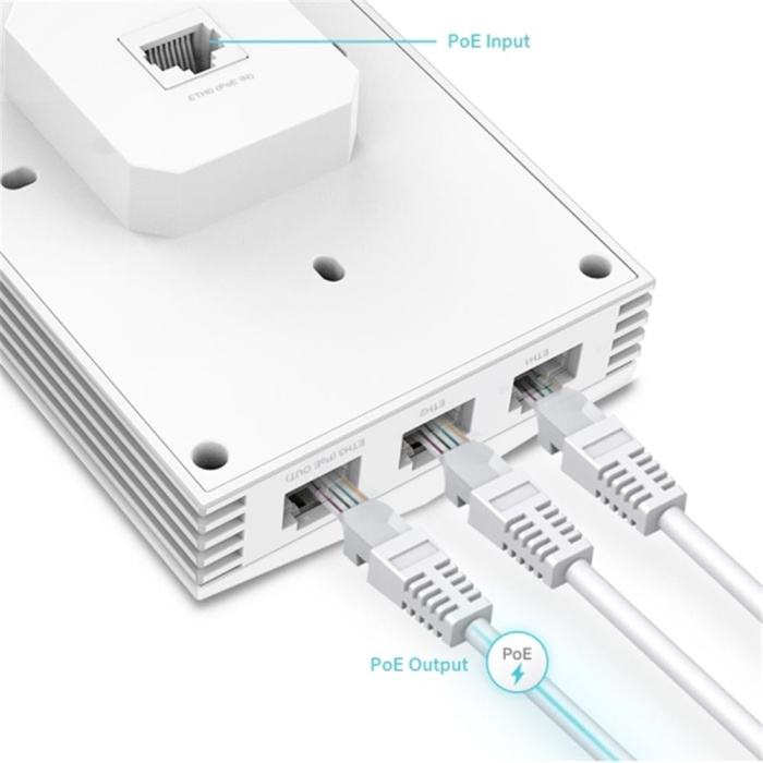 Omada Tp-Link EAP655 Wall Duvar Tipi AX3000 Wifi6 Access Point