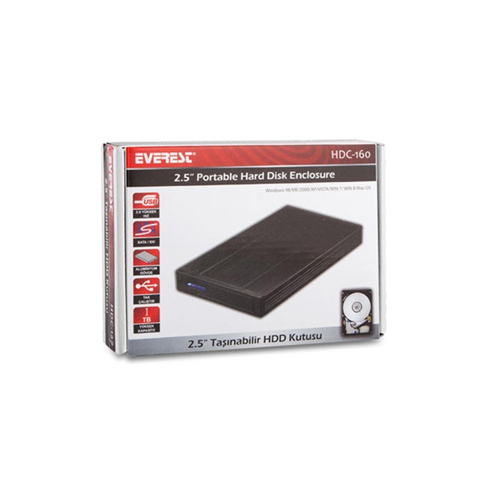 Everest HDC-160 Harici 2.5 Usb 2.0 SATA + IDE Har