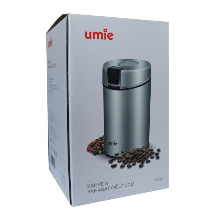 UMIE KB-U52 65G kapasiteli Pazlanmaz Çelik 160W Kahve ve Baharat Öğütücü