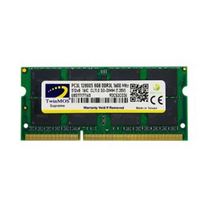 TwinMOS 8GB DDR3 1600MHz CL16 1.35V LOW VOLT.MDD3L8GB1600N Notebook Ram