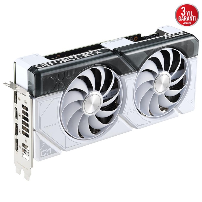 Asus Dual GeForce RTX 4070 OC DUAL-RTX4070-O12G-WHITE GDDR6X 192Bit DX12 DLSS 3 Ekran Kartı