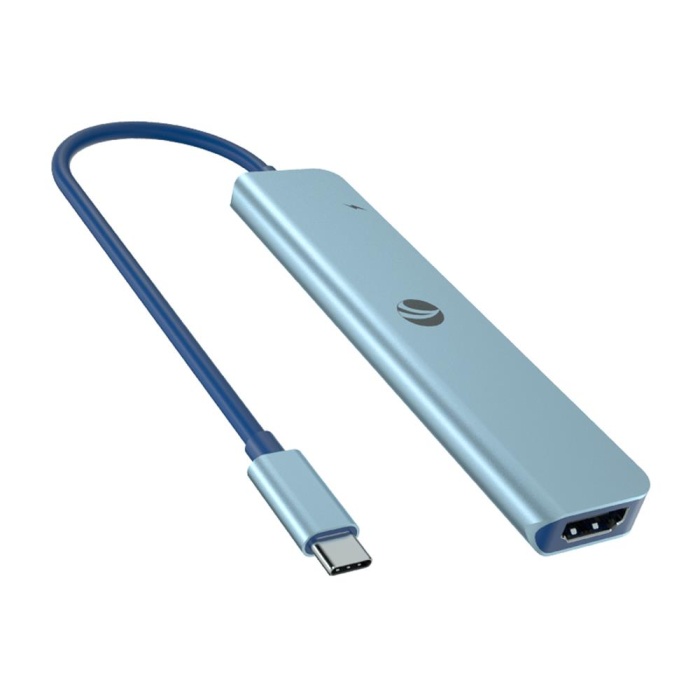 Vcom CUE18 Mavi Type-C To Hdmi(4K@30Hz)+Usb3.0+Usb-A2.0+SD2.0+TF2.0+Pd 3.0 100W Çoklayıcı