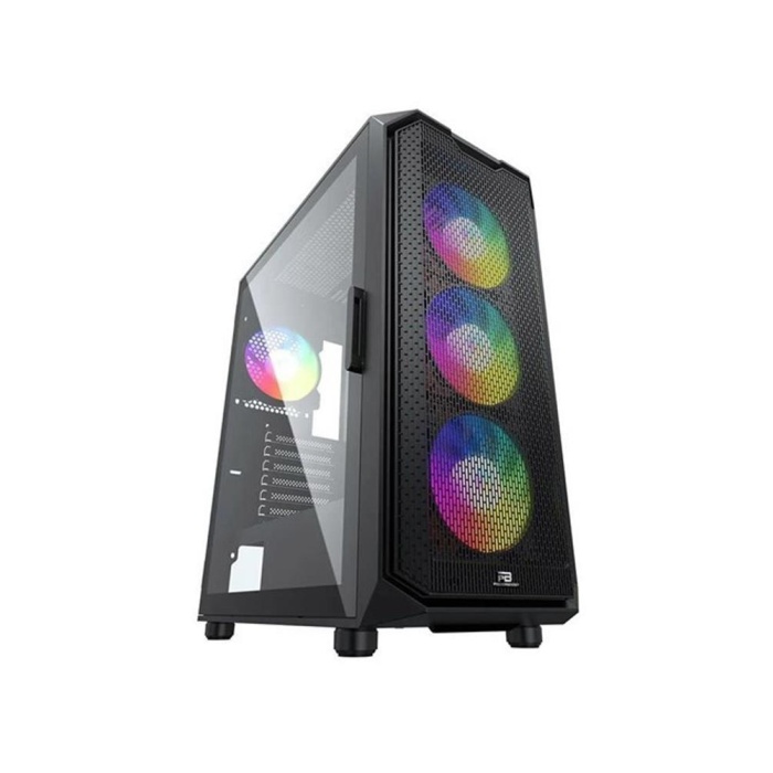 PowerBoost PB-P521B 750w 80+ Bronze USB 3.0 ATX Mesh RGB fan siyah Kasa