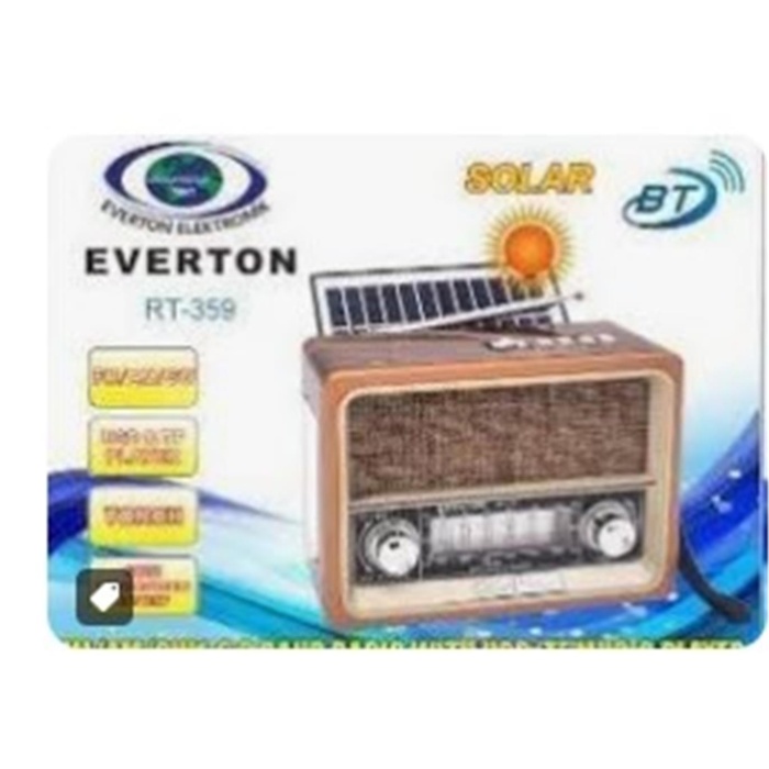 Everton RT-359 Fm-Am-Sw-Usb&Tf Player Güneş Enerjili Nostaljik Radyo