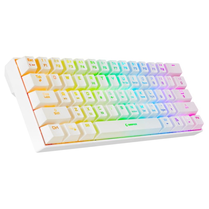 Rampage KB-RX63 B-ATOM Beyaz Bluetooth RGB Backlight Blue Switch Mekanik Q 63 Tuşlu Oyuncu Klavyesi