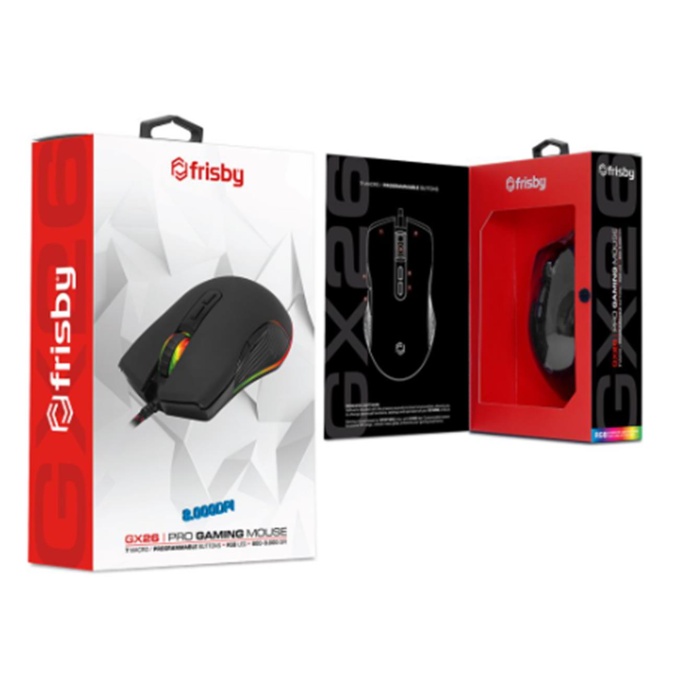 Frisby FM-G3350K RGB GX26 Kablolu Gaming Mouse 8000Dpı 7 Macro Progranabilir Button