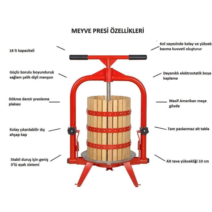 Fenglin MAC 5G WB Meyve Sıkma Presi 18 Lt