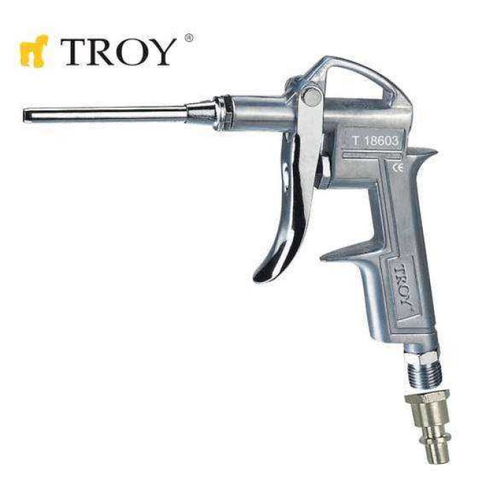 Troy 18606 Kompresor Hava Tabancası Uzun Tip 22 cm