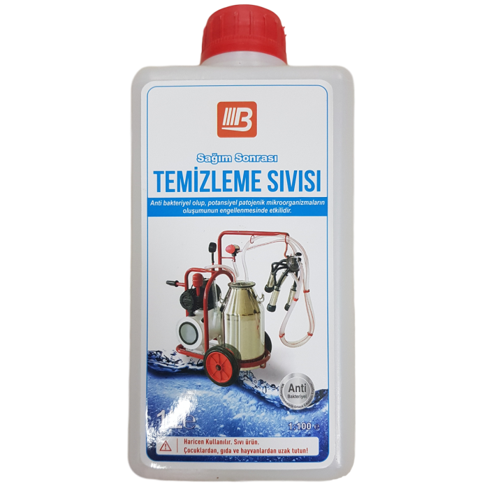 Süt Sağım Makinası Temizlik Dezenfektan Sıvısı 1 lt