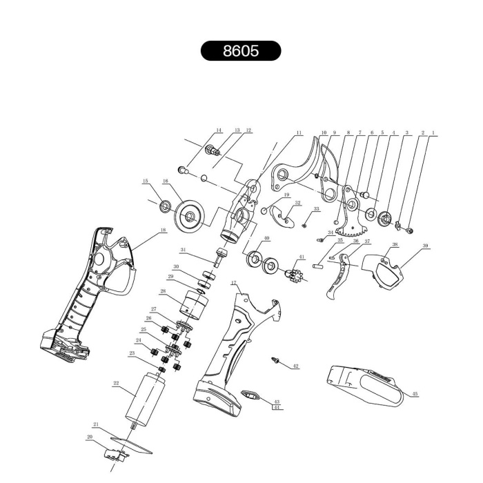 Suca 8605 Akülü Budama Makası Motoru