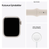 Apple Watch Seri 7 Gps, 41MM Beyaz Alüminyum Kasa ve Beyaz Spor Kordon