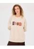 YENİ SEÇİL KADIN yazı baskılı uzun kollu sweatshirt 10002422311001