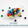 Dekoratif Renkli Boncuk  100 Adet