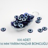 Dekoratif 16 mm Nazar Boncuğu 100 Adet