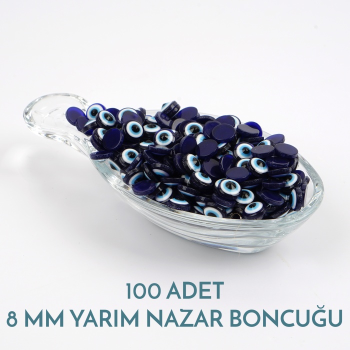 Dekoratif Nazar Boncuğu 8 mm 100 Adet