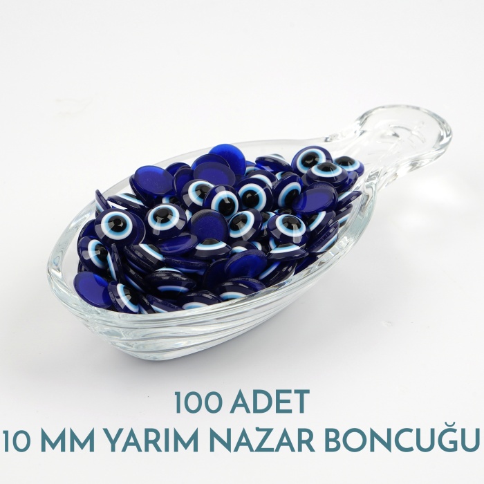 Dekoratif 10 mm Nazar Boncuğu 100 Adet