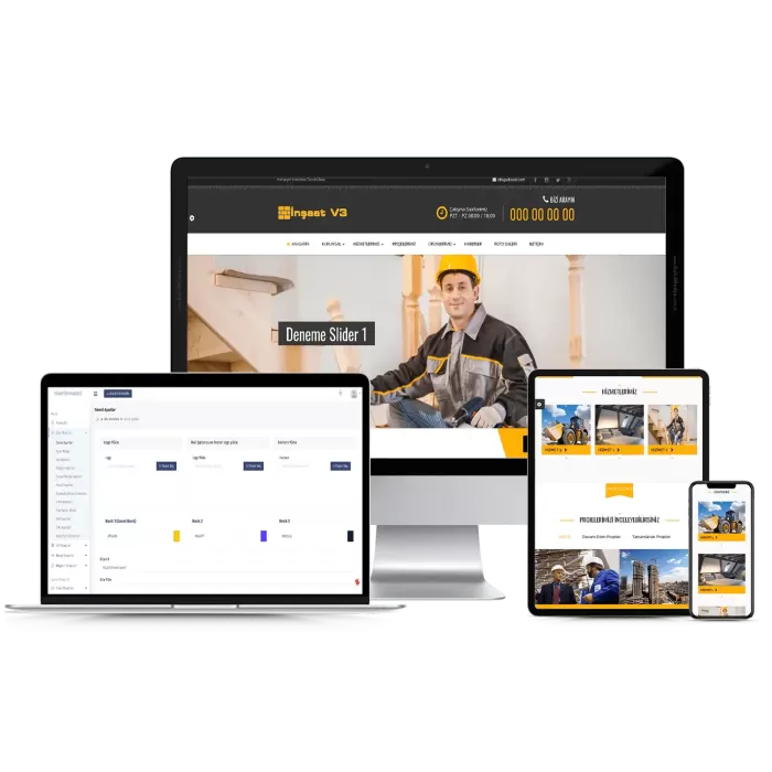 İnşaat Sitesi V3 Web Site Teması