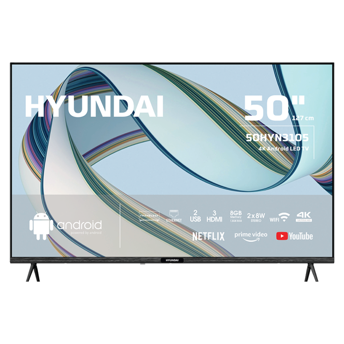 Hyundai 50HYN3105 50 127 Ekran 4K Ultra HD Android TV