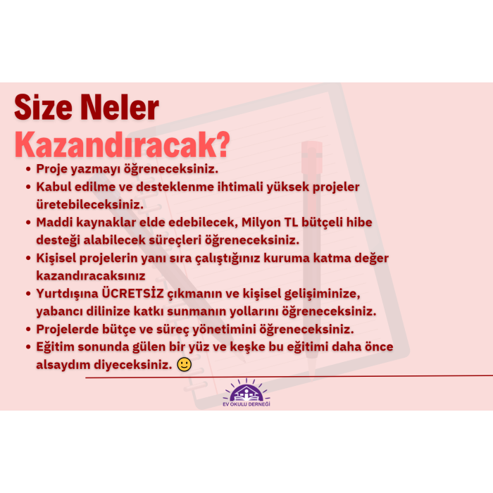 Proje Yazarı Olmak İsteyenler için Proje Eğitimi