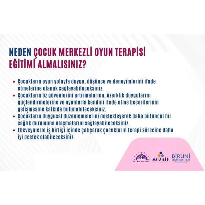 Çocuk Merkezli Oyun Terapisi Programı