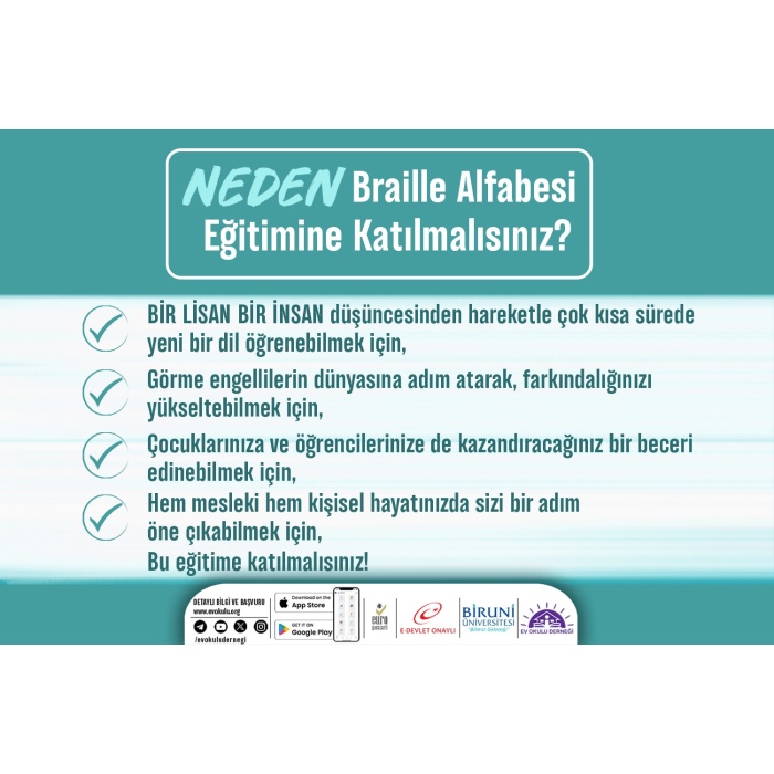 Braille Alfabesi Eğitimi