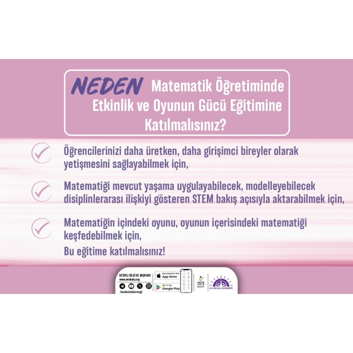 Matematik Öğretiminde Etkinlik ve Oyunun Gücü Eğitimi