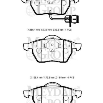 AUDI A6- 95/97; ÖN FREN BALATASI 1,8/1,9TDI/2,0/2,3/2,4/2,6 (2KABLOLU)(DİSK)(156,4X73,8X19,5)BRAMAX)