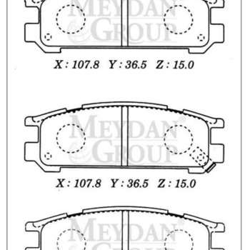 Impreza- 93/96; Arka Fren Balatası (disk) (107,8x36,5x15) (daıwa)-26296-aa08 Uyumlu