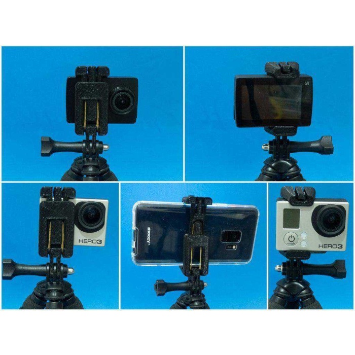 Actioncam / Gopro Tutucu İle Telefon Tutucu Plastik Aparat