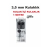 3,5MM KULAKLIK  MİKRAFONLU KULAK İÇİ  DIŞ SES ENGELEYİCİ KULAK İÇİ KULAKLIK 1 METRE