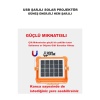 ŞARJLI HEM GÜNEŞ ENERJLİ SOLAR PROJEKTÖR 4000 LÜMEL 5 IŞIK MODLU LAMBA FENER  SOLAR PANEL PORTATİF