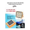 ŞARJLI HEM GÜNEŞ ENERJLİ SOLAR PROJEKTÖR 4000 LÜMEL 5 IŞIK MODLU LAMBA FENER  SOLAR PANEL PORTATİF