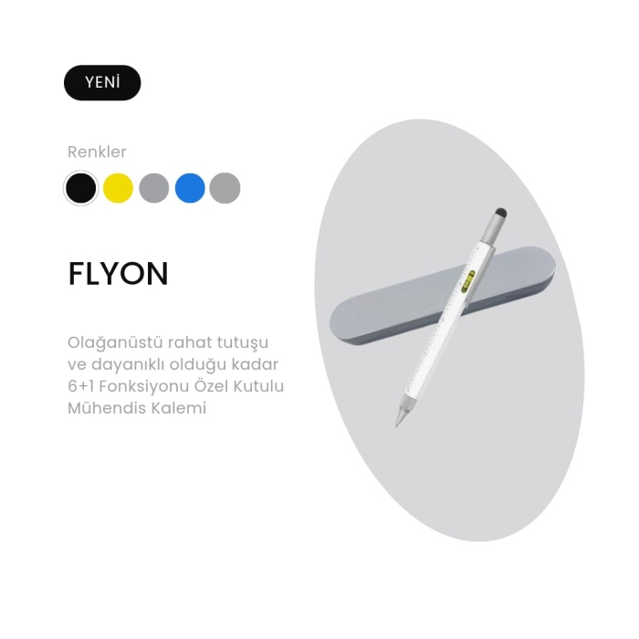 Su Terazili Cetvelli Tornavidalı Mühendis Kalemi  7 Fonksiyonlu Özel Kutusunda flyon-666KB