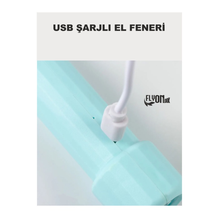 ŞARJLI EL FENERİ 2 KADEMELİ 3W LED  KAMP FENERİ 500 LÜMEL EV BAHÇE OFİS İÇİN LAMBA FENER