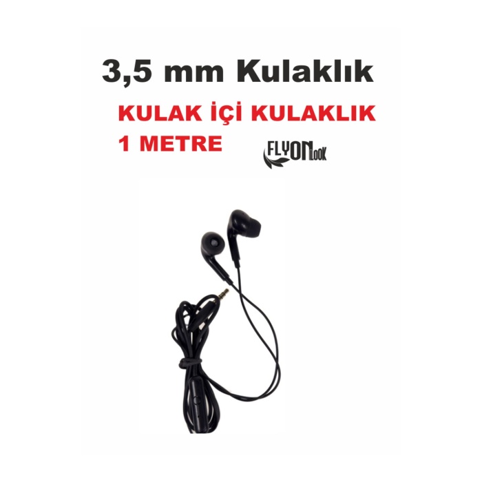 3,5MM KULAKLIK  MİKRAFONLU KULAK İÇİ  DIŞ SES ENGELEYİCİ KULAK İÇİ KULAKLIK 1 METRE