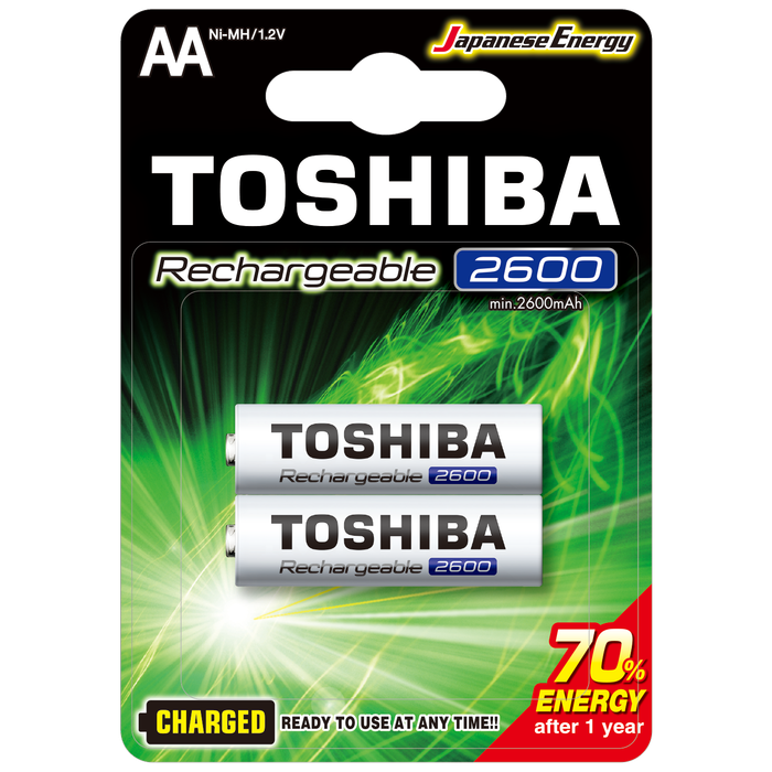 TOSHIBA 2600 MAH ŞARJLI KALEM PİL 2Lİ