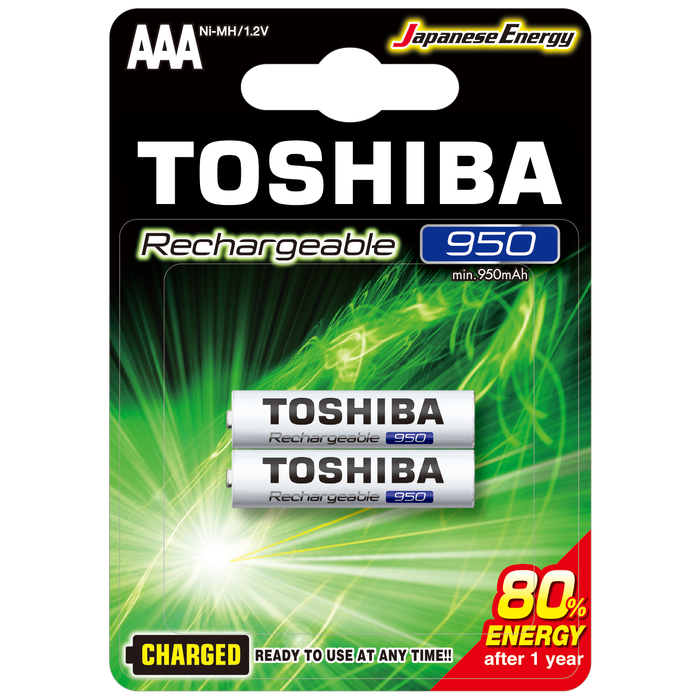 TOSHIBA 950 MAH ŞARJLI İNCE PİL 2Lİ