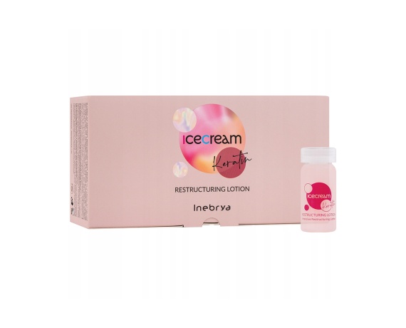 Inebrya Ice Cream Keratin Yoğun Yeniden Yapılandırıcı Saç Losyonu 12x11ml