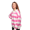 Çizgili 3 Iplik Kadın Sweatshirt 5806 Kod/renk: Pembe